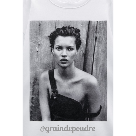 zara kate moss sweatshirt